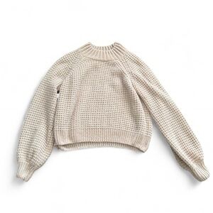 Altar’d State Cozy Cream Velvet Knit Sweater Size XS